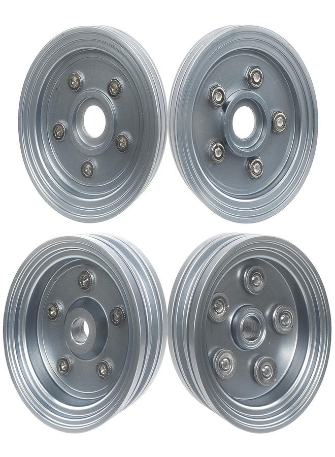 TOOMOD Aluminum Wheel Rim Set Wheel Hub for Tamiya Grasshopper,Hornet, Mighty Frog, Buggy Champ, Fast Attack, Fighting Buggy Upgrades Parts （Silvery） - Image 5